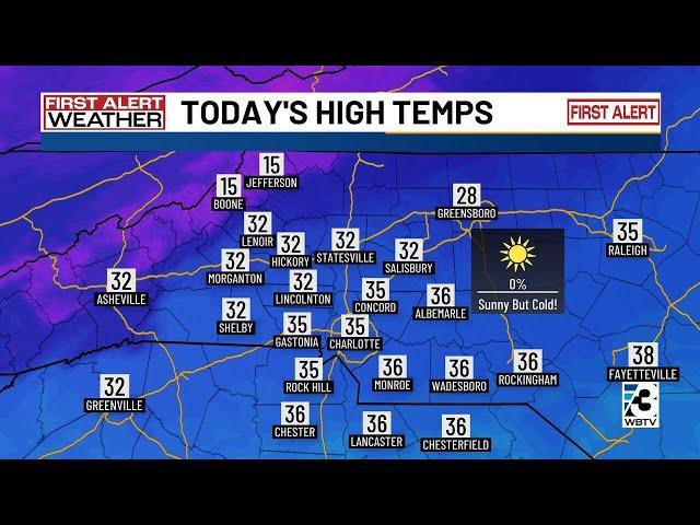 Charlotte to get coldest weather of winter, chance for light snow this week