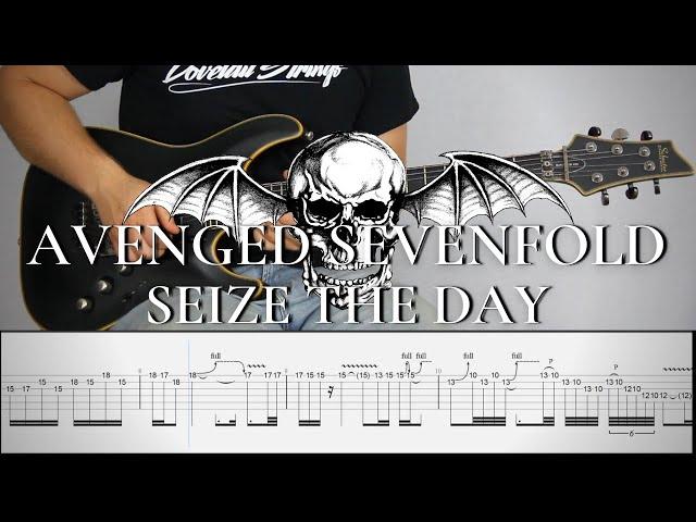 AVENGED SEVENFOLD - SEIZE THE DAY (Solo) | Guitar Cover Tutorial (FREE TAB)