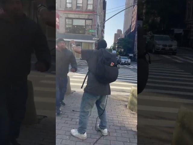 New York: Happy People  Engage In A Playful Fight on Upper West Side, Manhattan #shorts