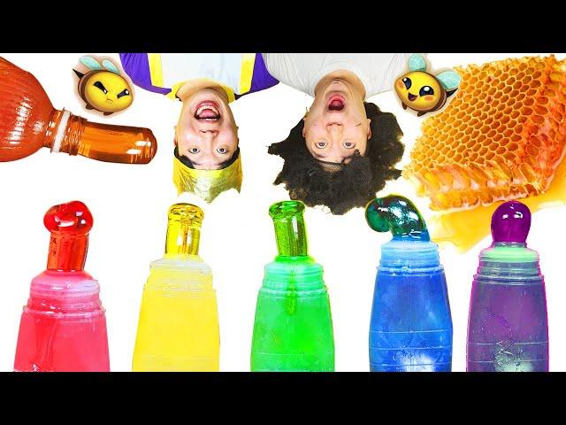 ASMR MUKBANG| HONEY JELLY RECIPE  EATING SOUNDS Rainbow HONEY JELLY EATING HUBA