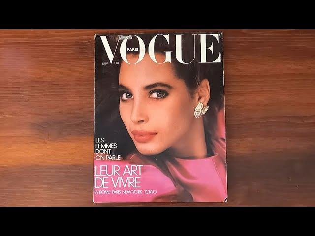 1986 November ASMR Magazine Flip Through: Paris Vogue w Christy Turlington, Carole Bouquet