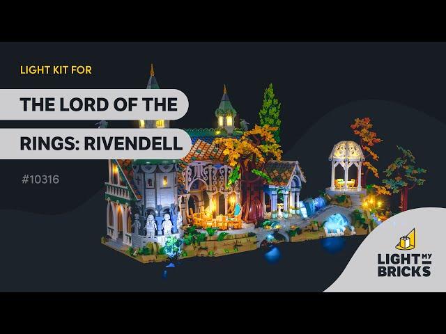 LIGHT MY BRICKS - The Lord of the Rings Rivendell 10316 Light Kit Video Demonstration