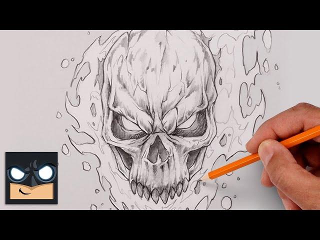 How To Draw Ghost Rider | 19 Minute Sketch Tutorial