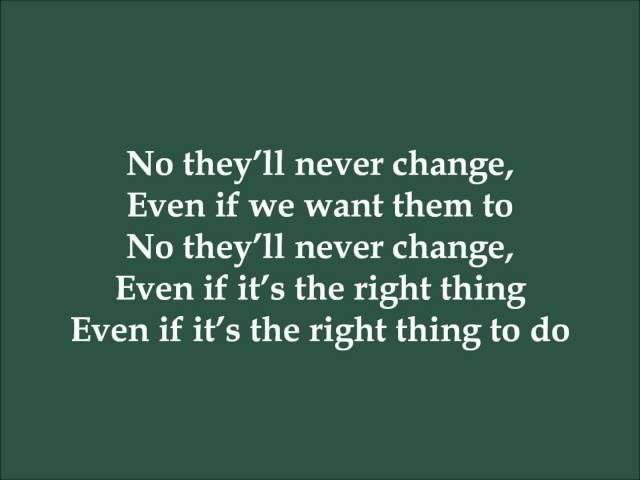 They'll Never Change - Tatiana Moroz (Dance Moms) - Lyrics