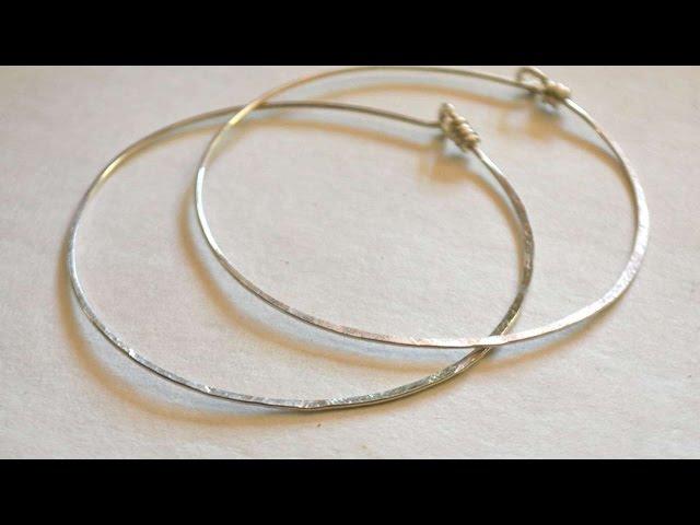 How To Make Simple Hammered Sterling Hoop Earrings - DIY Style Tutorial - Guidecentral