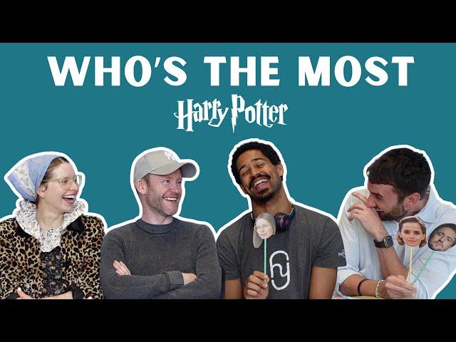 Harry Potter: Matthew Lewis, Alfred Enoch, Jessie Cave and Devon Murray Play "Who's the Most" #ETWW