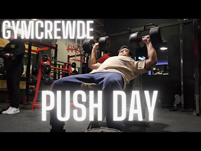 Göğüs odaklı itiş Antremanı Vlog - Push day #2 -GYMCREW