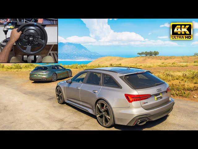 Audi RS6 Avant & Porsche Panamera Turbo S | The Crew Motorfest | Thrustmaster T300RS Gameplay