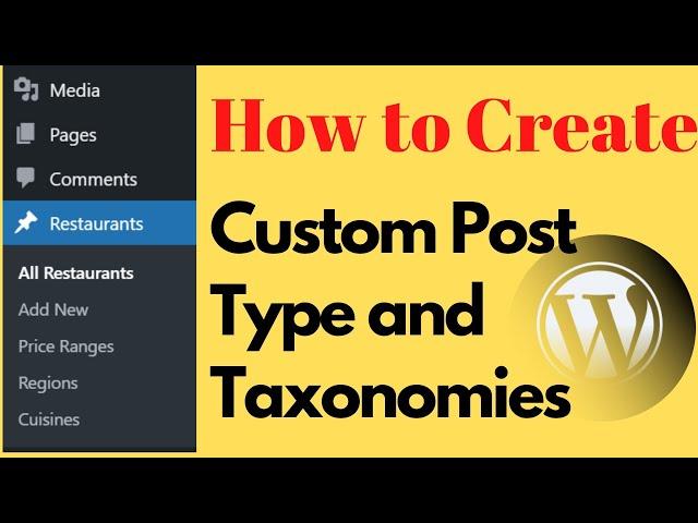 How to Create New Post Type & Custom Taxonomies Wordpress