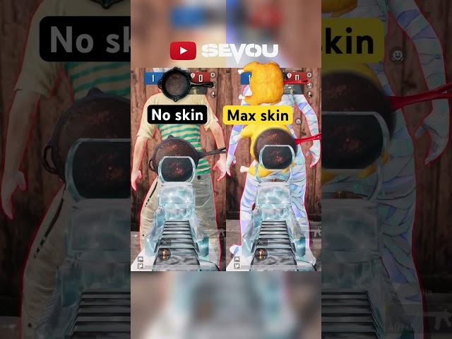 No skin vs Max skin  #pubgm #pubgmobile #sevou #levinho #bgmi