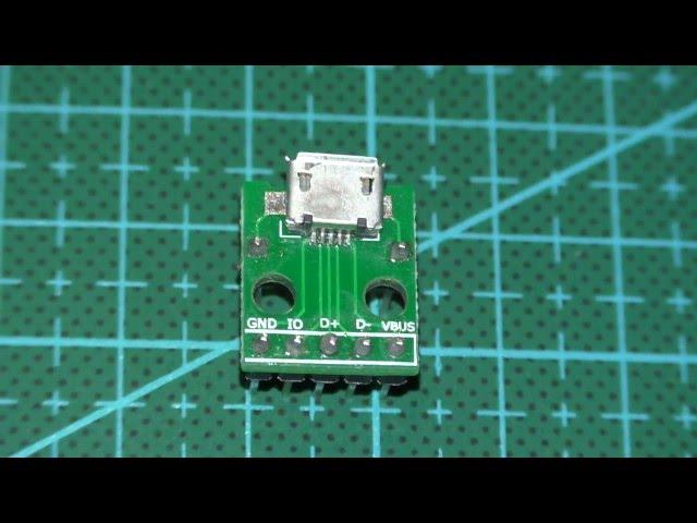 Micro USB adapter for breadboard