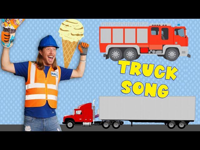 Fire Truck, Ice Cream Truck and Semi Truck Song for Kids