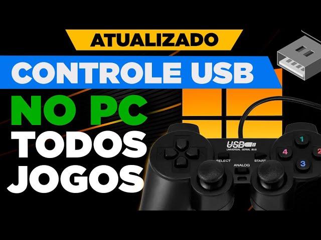 Como configurar CONTROLE USB joystick no PC para funcionar em todos os jogos