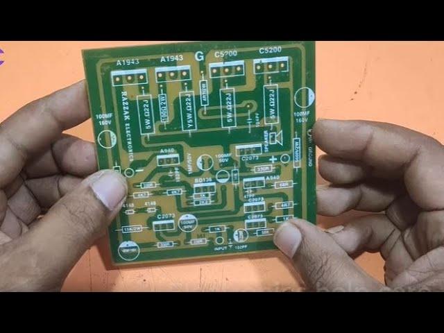 Transistor amplifier circuit diagram using 2sc5200 and 2sa1943