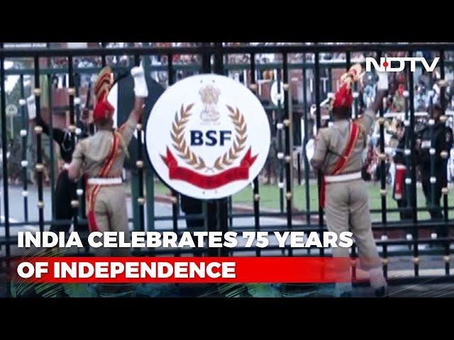 Watch: Beating Retreat Ceremony At Wagah Border | Independence Day 2022