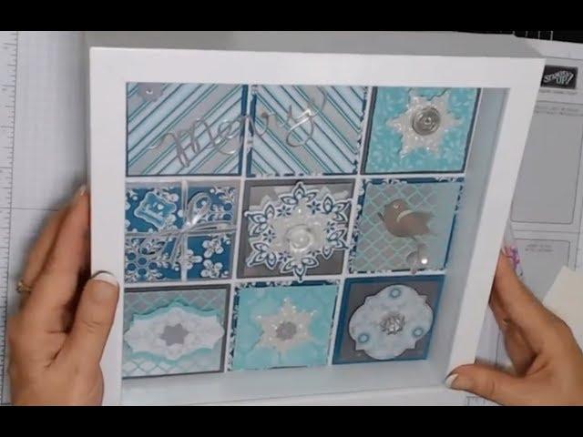 Free Online Class!  Christmas Shadow Box step by step. StampinUp. SHOP my FAVE art supplies below.