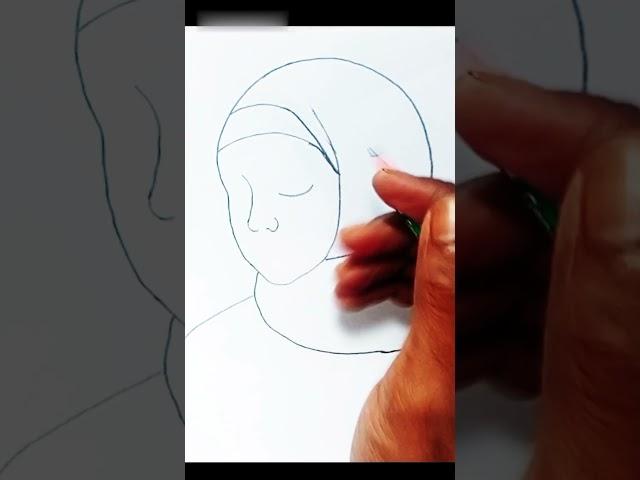 Cute girl drawing #drawing #cute #hairPencil sketch || How to draw Cute Girl Face - step by step ||