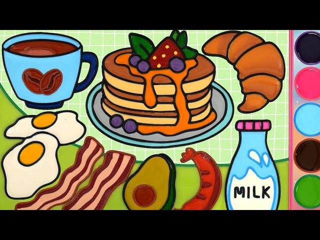 pancake Jelly Painting, Food Challenge Satisfying Video | DIY Jelly picture frame, Fried egg