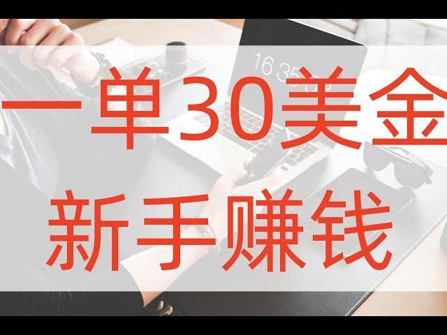 新手赚美金项目自由职业定制服务一单30美金，网赚项目，赚钱项目，新手赚钱方法。