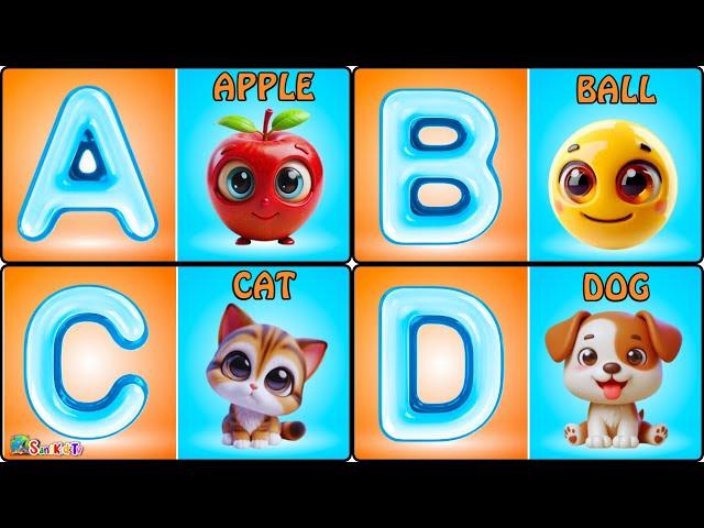 Phonics Song with TWO Words - A For Apple - ABC Alphabet Songs with Sounds for Children