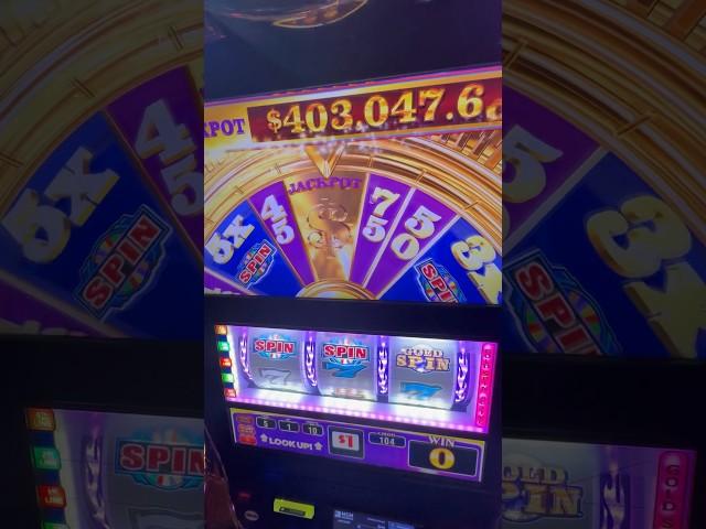 MASSIVE Wheel of Fortune Gold Spin Winner! #slots #casino #gambling #lasvegas #fun