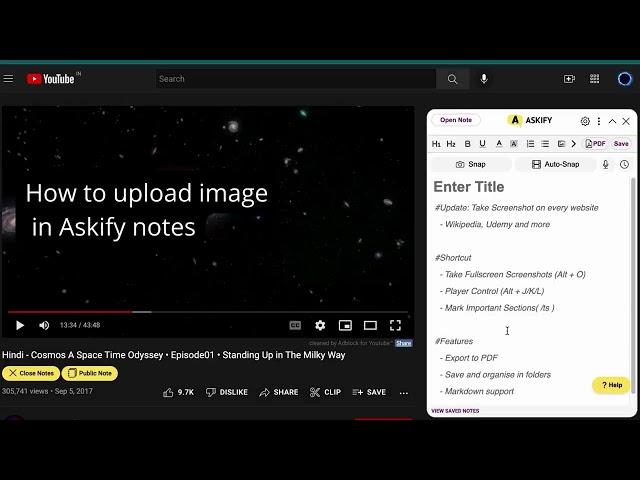 How to upload image in Askify notes | Askify Video notes