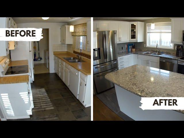 Living in a Remodel -  Kitchen Wall Removal - Renovation Timelapse!