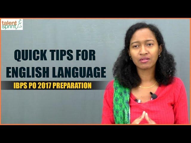 Quick Tips for English Language | TalentSprint Aptitude Prep