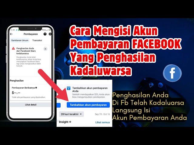 cara mengisi akun pembayaran facebook profesional yang kadaluarsa ! penghasilan facebook di tahan