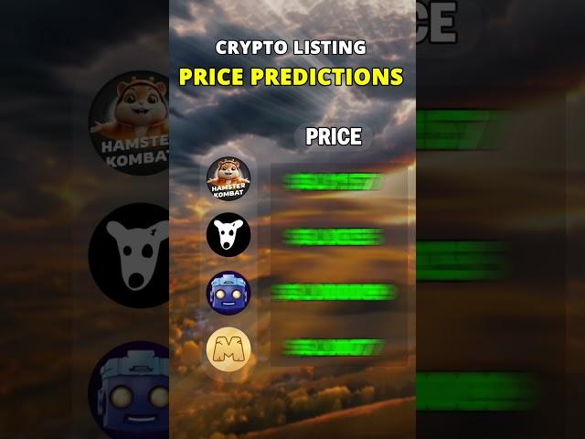 Listing Price Prediction - Hamster Kombat, $DOGS, TapSwap & MemeFi