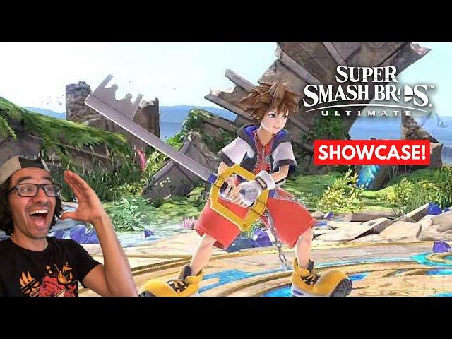 OFFICIALLY A SORA MAIN! Smash Ultimate Sora Gameplay Showcase + KINGDOM HEARTS ON SWITCH REACTION