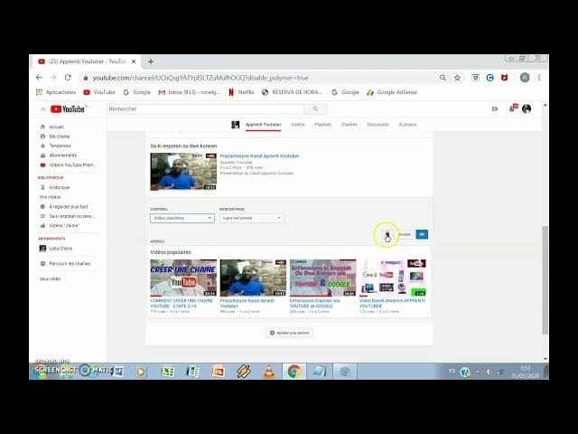 Comment créer une section sur votre page d'accueil de la chaine youtube 2020 ?