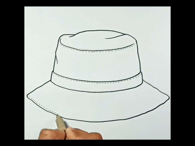 How to draw Bucket Hat #shorts