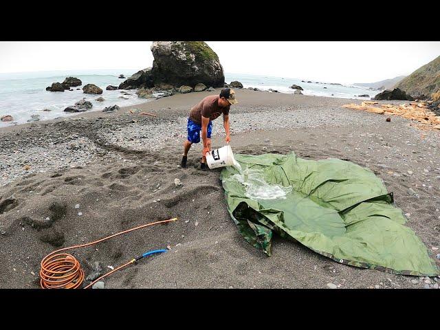 Three Days Building a Saltwater Hot Tub on the Beach