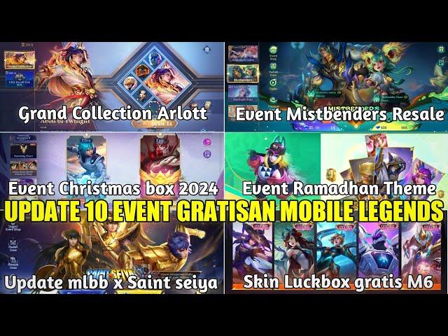 UPDATE 10 JADWAL RILIS EVENT GRATISAN MLBB! EVENT MISTBENDERS, CHRISMAS BOX, SKIN LUCKYBOX GRATIS