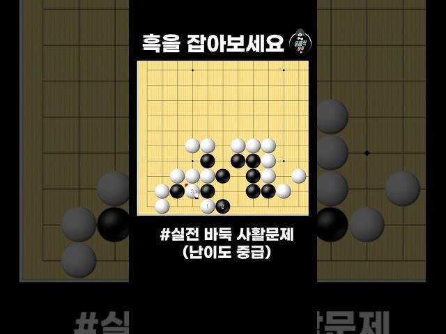 흑을 잡는 묘수 중급사활 #바둑 #사활 #바둑강좌