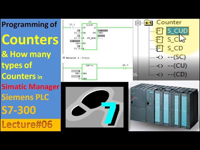 06-Siemens PLC Counter Programming & How many types of counters in S7-300 Simatic Manager Software