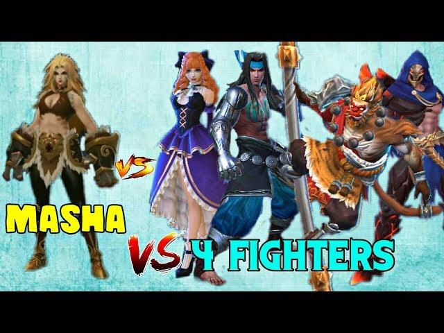 MOBILE LEGENDS MASHA VS ALL FIGHTERS • MOBILE LEGENDS NEW HERO MASHA