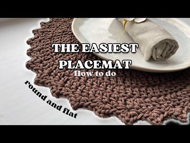 How to crochet round and flat placemat | beginner friendly tutorial