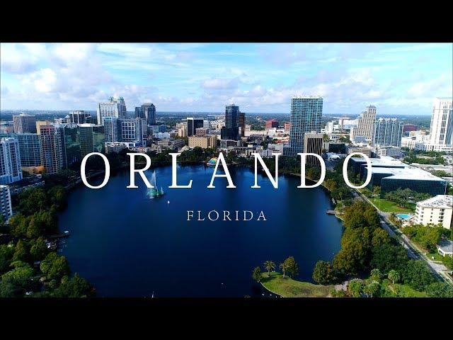 Orlando Florida Day/Night Aerial City View | 4K