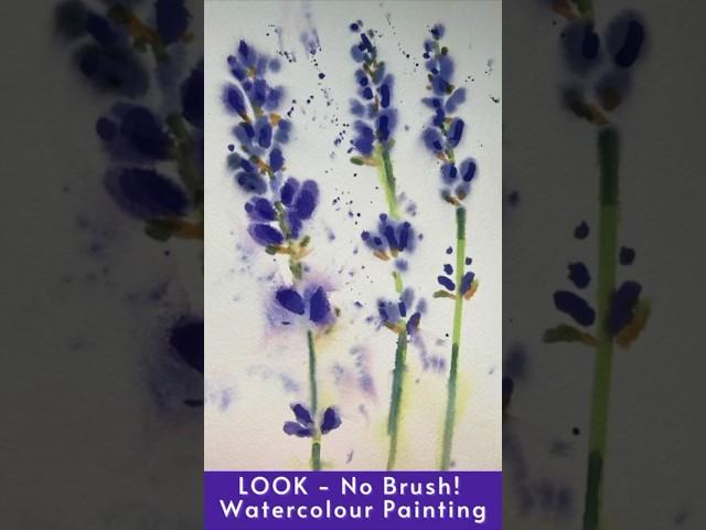 Amazing Watercolour HACK to PAINT Lavender Flowers! #Watercolour #Watercolour Flowers