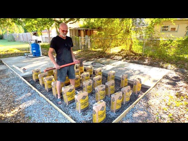 Concrete Ninja Warrior Dry Pour Slab for Backyard Building