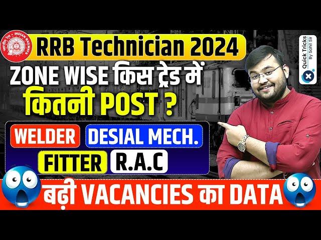 RRB Technician Zone Wise Vacancies 2024 | RRB Technician Total Vacancy Increase 2024 | by Sahil sir