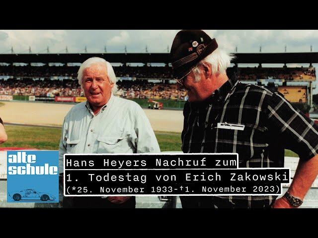 Hans Heyer über seinen Freund Erich Zakowski (*25. November 1933; †1. November 2023)