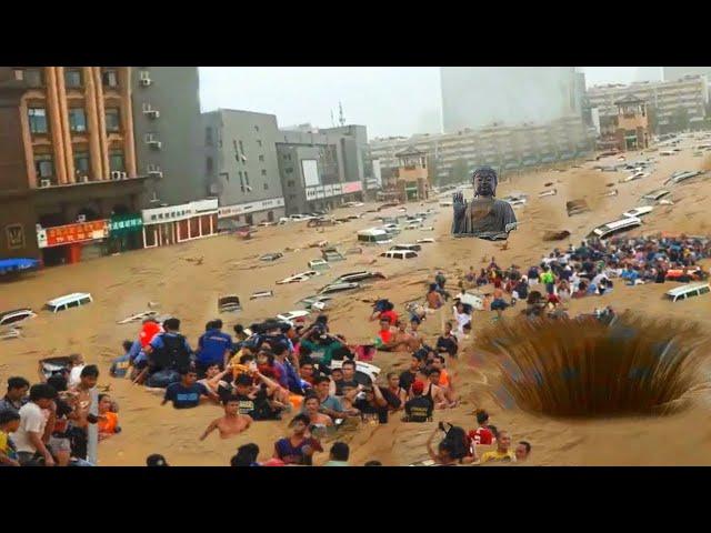 God Warns, We Pray for China's Flood: Mass Evacuation in Baoding, Hebei