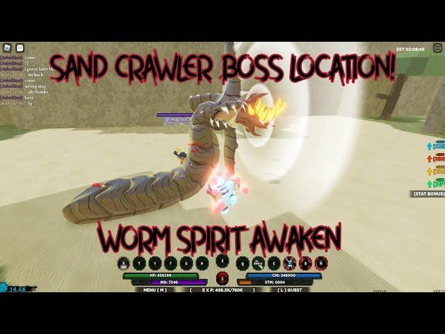 Shindo Life: *New* BOSS LOCATION (SAND CRAWLER) | Shindo Life Roblox Worm Spirit Awaken Location