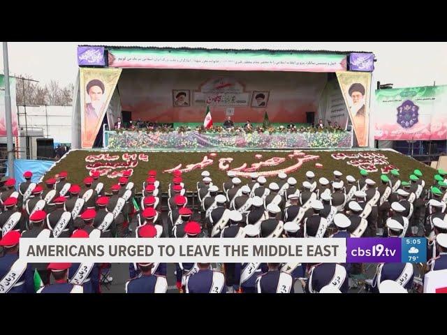 Americans urged to leave the Middle East as tensions rise between Iran and Israel