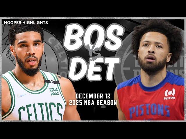 Boston Celtics vs Detroit Pistons Full Game Highlights | Dec 12 | 2025 NBA Season