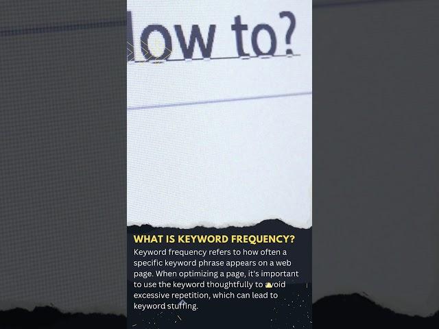 What is Keyword Frequency?