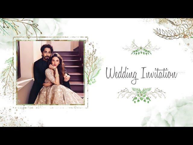 Siddharth+Aditi Rao | Latest Floral Wedding Invitation Video Save The date Video | Rishi Photography